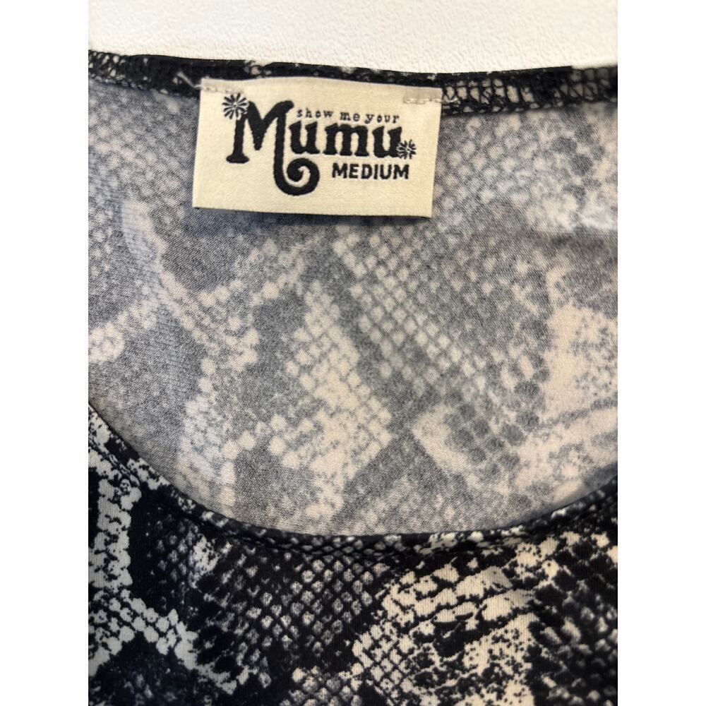 Show Me Your Mumu Midi Dress Women’s Sz Medium Snakeprint A-line Oversized - Picture 4 of 8